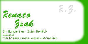 renato zsak business card